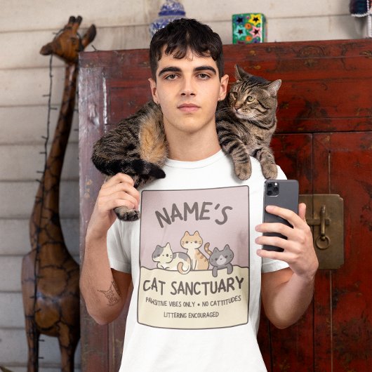 Gepersonaliseerd kattenasiel t-shirt