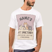 Gepersonaliseerd kattenasiel t-shirt (Voorkant)