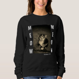 Gepersonaliseerd kattenfotosjabloon Womens Sweatsh Trui