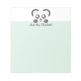 Gepersonaliseerd Kawaii Animal - Panda Notitieblok