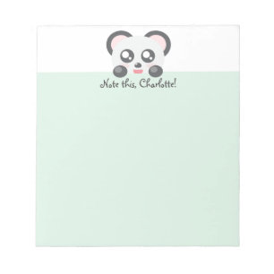 Gepersonaliseerd Kawaii Animal - Panda Notitieblok