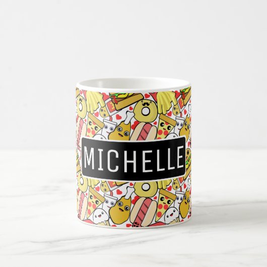 Gepersonaliseerd Kawaii Food Koffiemok (Center)