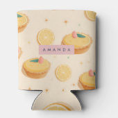 Gepersonaliseerd Kawaii Lemon Tart Patroon Blikjeskoeler (Achterkant)