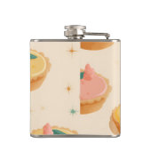 Gepersonaliseerd Kawaii Lemon Tart Patroon Heupfles (Achterkant)