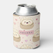 Gepersonaliseerd Kawaii Pastel Dumpling Patroon Blikjeskoeler (Blikje Voorkant)