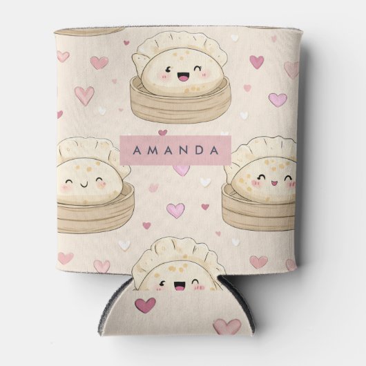 Gepersonaliseerd Kawaii Pastel Dumpling Patroon Blikjeskoeler (Voorkant)