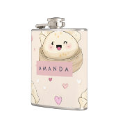Gepersonaliseerd kawaii pastel dumppatroon heupfles (Links)