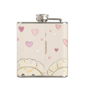 Gepersonaliseerd kawaii pastel dumppatroon heupfles (Achterkant)