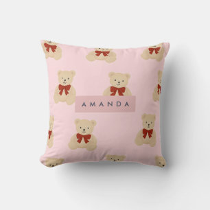 Gepersonaliseerd Kawaii Teddy Bear-patroon Kussen