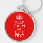 Gepersonaliseerd Keep Calm And Heb Je Tekst op Roo Sleutelhanger (Voorkant)