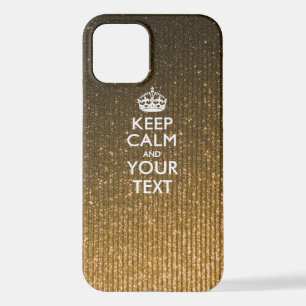 Gepersonaliseerd KEEP CALM EN Uw Tekst iPhone 12 Hoesje