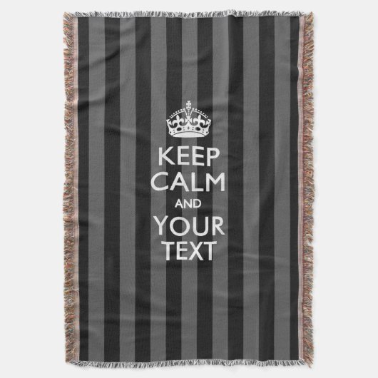 Gepersonaliseerd Keep Calm en uw tekst voor een co Deken (Voorkant Verticaal)