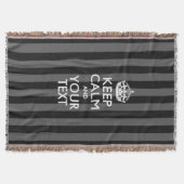 Gepersonaliseerd Keep Calm en uw tekst voor een co Deken (Voorkant)