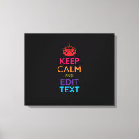 Gepersonaliseerd KEEP CALM Jouw tekst Multicolored