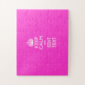 Gepersonaliseerd "Keep Calm Princess Pink Decor" Legpuzzel (Verticaal)