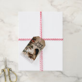 Gepersonaliseerd kerst | Foto toevoegen Cadeaulabel (Met Touw)