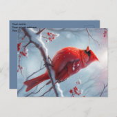 Gepersonaliseerd Kerst Kardinaal Briefkaart, Brief Briefkaart (Voorkant / Achterkant)