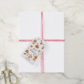 Gepersonaliseerd kerst Label met kerst koekjes Cadeaulabel (Met Touw)