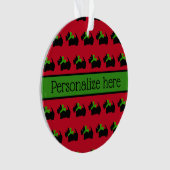 Gepersonaliseerd kerst Scottie Dog Ornament (voorkant)