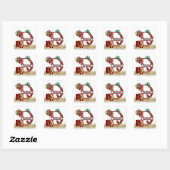 Gepersonaliseerd Kerst sticker, Label van cadeau,  (Vel)