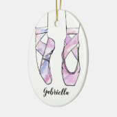 Gepersonaliseerd kerstballet keramisch ornament (Links)