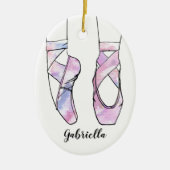 Gepersonaliseerd kerstballet keramisch ornament (Voorkant)