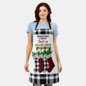 Gepersonaliseerd kerstbankpersoneel voor de spelde schort (Gedragen)