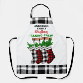 Gepersonaliseerd kerstbankpersoneel voor de spelde schort (Voorkant)