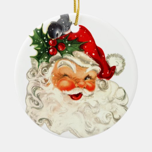 Gepersonaliseerd kerstboom keramisch ornament (Voorkant)