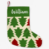 Gepersonaliseerd kerstboomschildering kleine kerstsok (Voorkant)