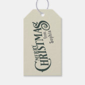 Gepersonaliseerd kerstcadeau Label – [Van] [Naam] Cadeaulabel (Voorkant)