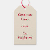 Gepersonaliseerd kerstcadeau-Label voor kerstmis Cadeaulabel (Voorkant)