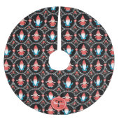 Gepersonaliseerd kerstcadeau met kerstgebrand poly kerstboom rok (Voorkant)