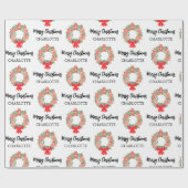 Gepersonaliseerd kerstcadeautje cadeaupapier (Vlak)