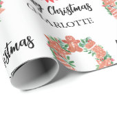 Gepersonaliseerd kerstcadeautje cadeaupapier (Rol Hoek)