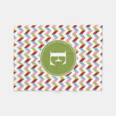 Gepersonaliseerd kerstChevron Pattern Fleece Deken (Voorkant (Horizontaal))