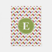 Gepersonaliseerd kerstChevron Pattern Fleece Deken (Voorkant)