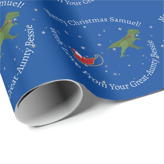 Gepersonaliseerd kerstdinesnotenpje cadeaupapier (Rol Hoek)