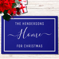 Gepersonaliseerd kerstfamilie Navy Blue