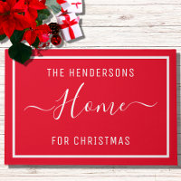 Gepersonaliseerd kerstfamilie rood