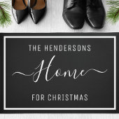 Gepersonaliseerd kerstfamilie zwart deurmat