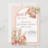 Gepersonaliseerd kerstfeest Bewaar de datum Kaart (Voorkant)