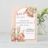 Gepersonaliseerd kerstfeest Bewaar de datum Kaart (Staand voorkant)