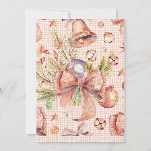 Gepersonaliseerd kerstfeest Bewaar de datum Kaart (Achterkant)