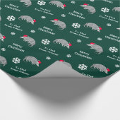 Gepersonaliseerd kerstfeest cadeaupapier (Hoek)