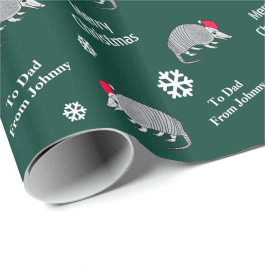 Gepersonaliseerd kerstfeest cadeaupapier (Rol Hoek)