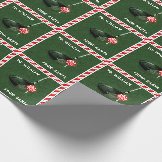 Gepersonaliseerd kerstfeest cadeaupapier (Hoek)