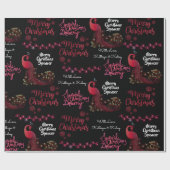 Gepersonaliseerd kerstfeest cadeaupapier (Vlak)