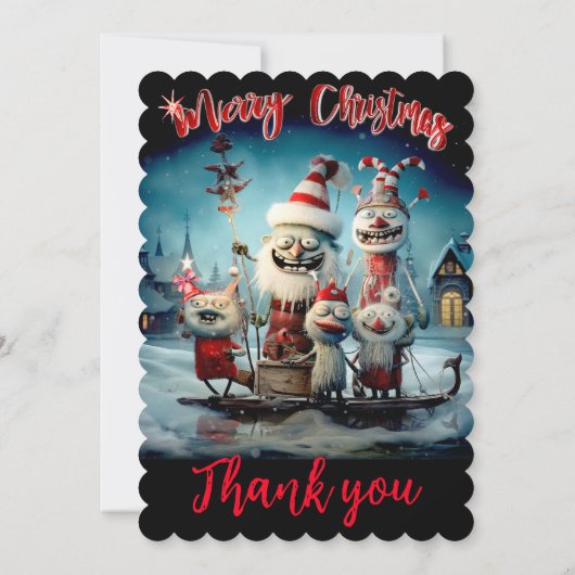 Gepersonaliseerd Kerstfeest grappig Kaart (Achterkant)