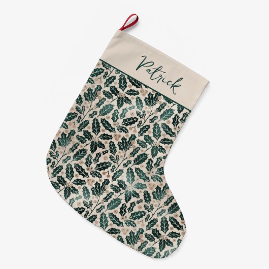 Gepersonaliseerd kerstfeest grote kerstsok (Voorkant (Hangend))